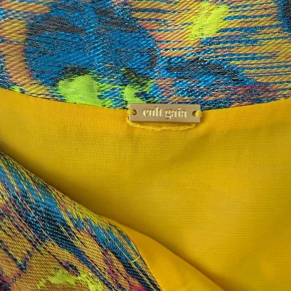 Cult Gaia “Celia” Jacquard Skirt – Bold Floral with ring accent detail size 2 - Picture 5 of 12